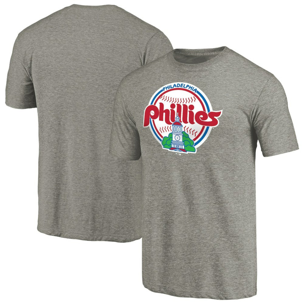 Philadelphia Phillies Cooperstown Collection Forbes Tri-Blend T-Shirt Ash