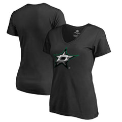 Dallas Stars Women's Midnight Mascot V-Neck T-Shirt Black