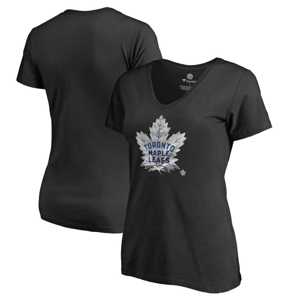 Toronto Maple Leafs Women's Midnight Mascot V-Neck T-Shirt Black