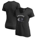 Vancouver Canucks Women's Midnight Mascot V-Neck T-Shirt Black