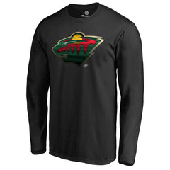 Minnesota Wild Midnight Mascot Long Sleeve T-Shirt Black