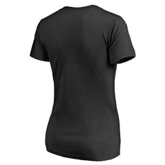 Chicago Blackhawks Women's Splatter Logo V-Neck T-Shirt Black