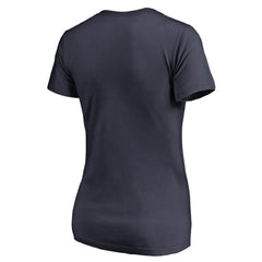 Colorado Avalanche Women's Splatter Logo V-Neck T-Shirt Navy