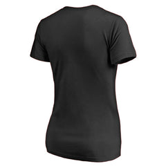 Dallas Stars Women's Splatter Logo V-Neck T-Shirt Black