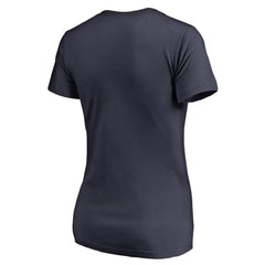 Vancouver Canucks Women's Splatter Logo V-Neck T-Shirt Navy