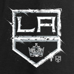Los Angeles Kings Women's Splatter Logo V-Neck Long Sleeve T-Shirt Black