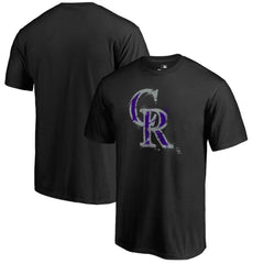 Colorado Rockies Splatter Logo T-Shirt Black