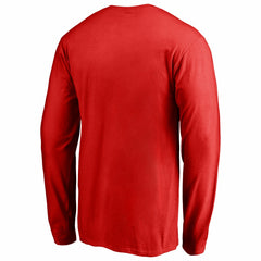 Los Angeles Angels Splatter Logo Long Sleeve T-Shirt Red