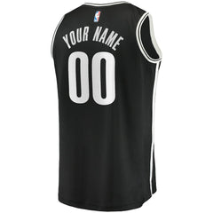 Brooklyn Nets Youth Fast Break Custom Replica Jersey Black - Icon Edition