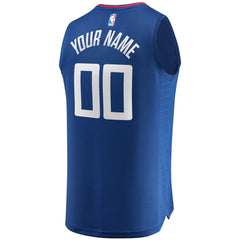 LA Clippers Youth Fast Break Custom Replica Jersey Royal - Icon Edition