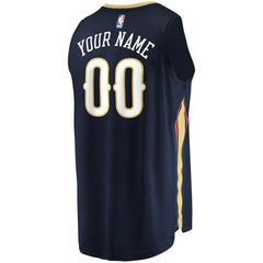 New Orleans Pelicans Youth Fast Break Custom Jersey - Navy - Icon Edition