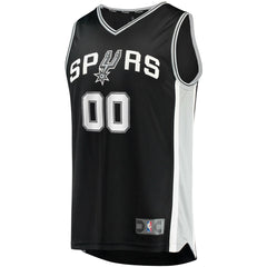 San Antonio Spurs Youth Fast Break Custom Replica Jersey Black - Icon Edition
