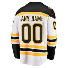 Boston Bruins Fanatics Away Breakaway Custom Jersey White