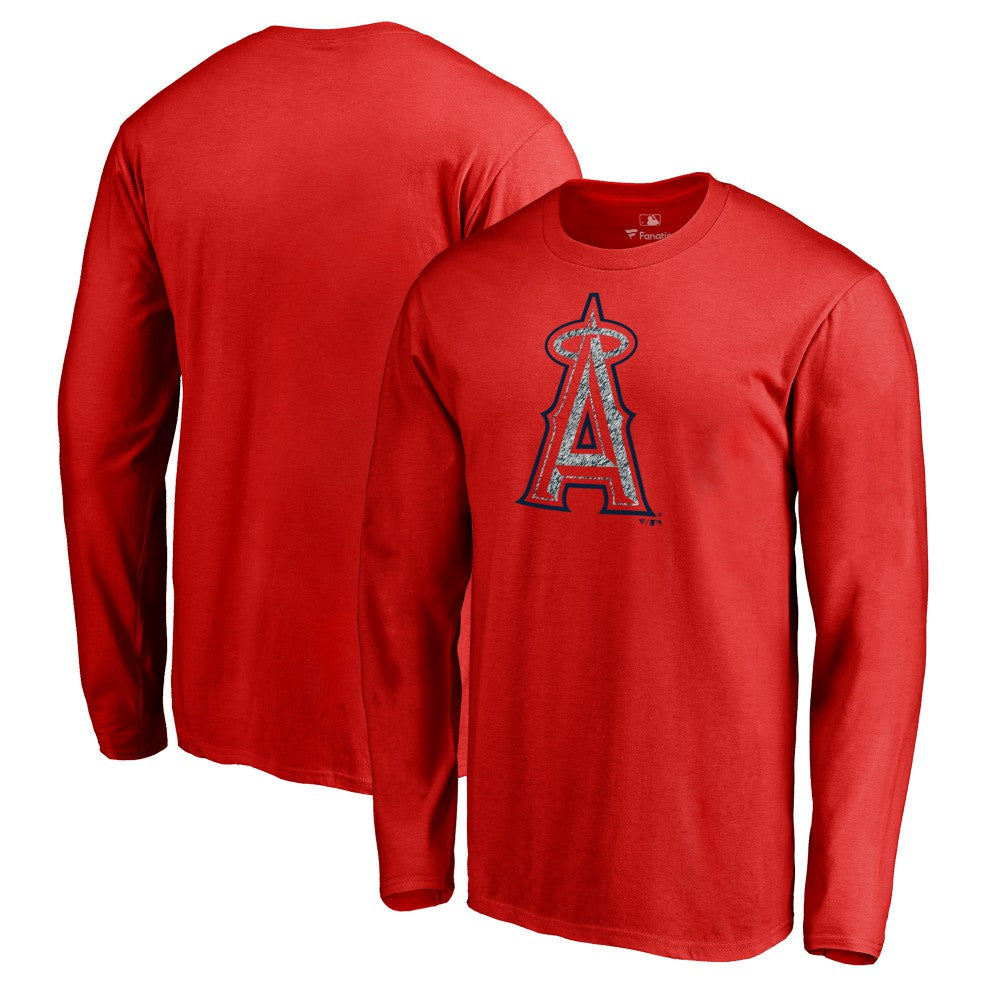 Los Angeles Angels Static Logo Long Sleeve T-Shirt Red