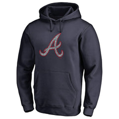 Atlanta Braves Static Logo Pullover Hoodie Navy