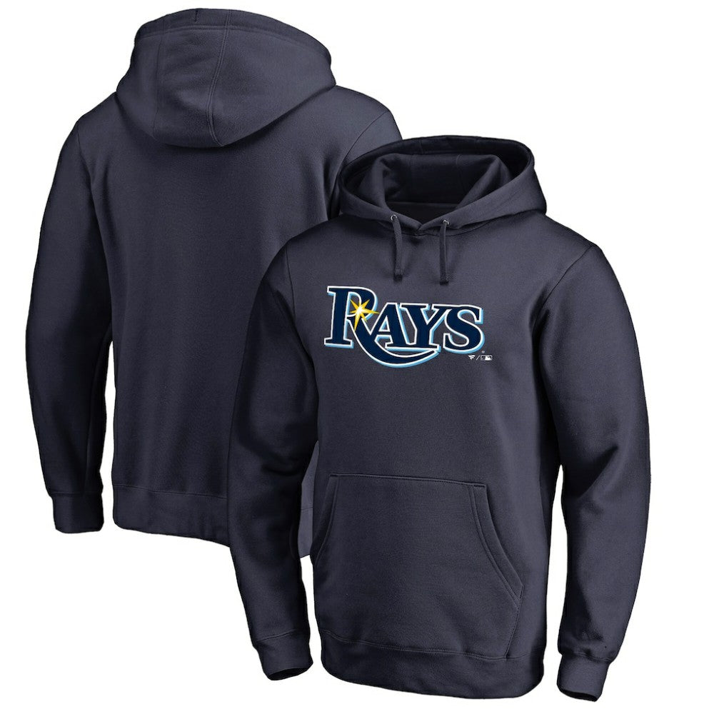Tampa Bay Rays Official Wordmark Fitted Pullover Hoodie Navy