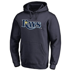 Tampa Bay Rays Official Wordmark Fitted Pullover Hoodie Navy