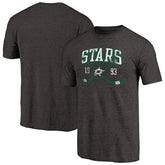 Dallas Stars Vintage Collection Line Shift Tri-Blend T-Shirt Black