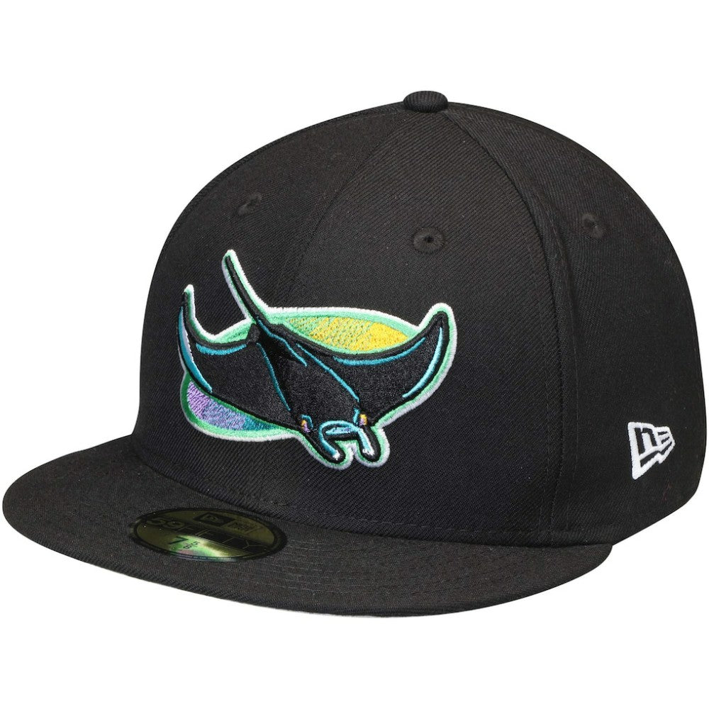 Tampa Bay Rays Cooperstown Collection Wool 59FIFTY Fitted Hat Black | New Era