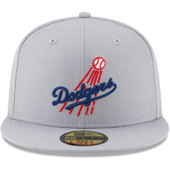 Los Angeles Dodgers Cooperstown Collection Wool 59FIFTY Fitted Hat Gray | New Era