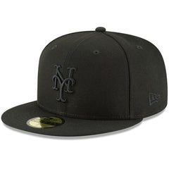 New York Mets Primary Logo Basic 59FIFTY Fitted Hat Black | New Era