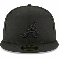 Atlanta Braves Primary Logo Basic 59FIFTY Fitted Hat Black | New Era