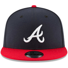 Atlanta Braves Team Color 9FIFTY Snapback Hat Navy/Red | New Era