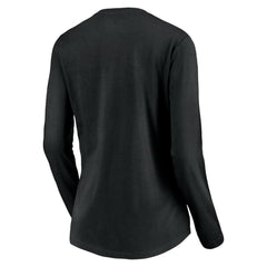 Pittsburgh Pirates Women's Cooperstown Collection Wahconah Long Sleeve V-Neck T-Shirt Black