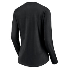 Tampa Bay Rays Women's Cooperstown Collection Wahconah Long Sleeve V-Neck T-Shirt Black