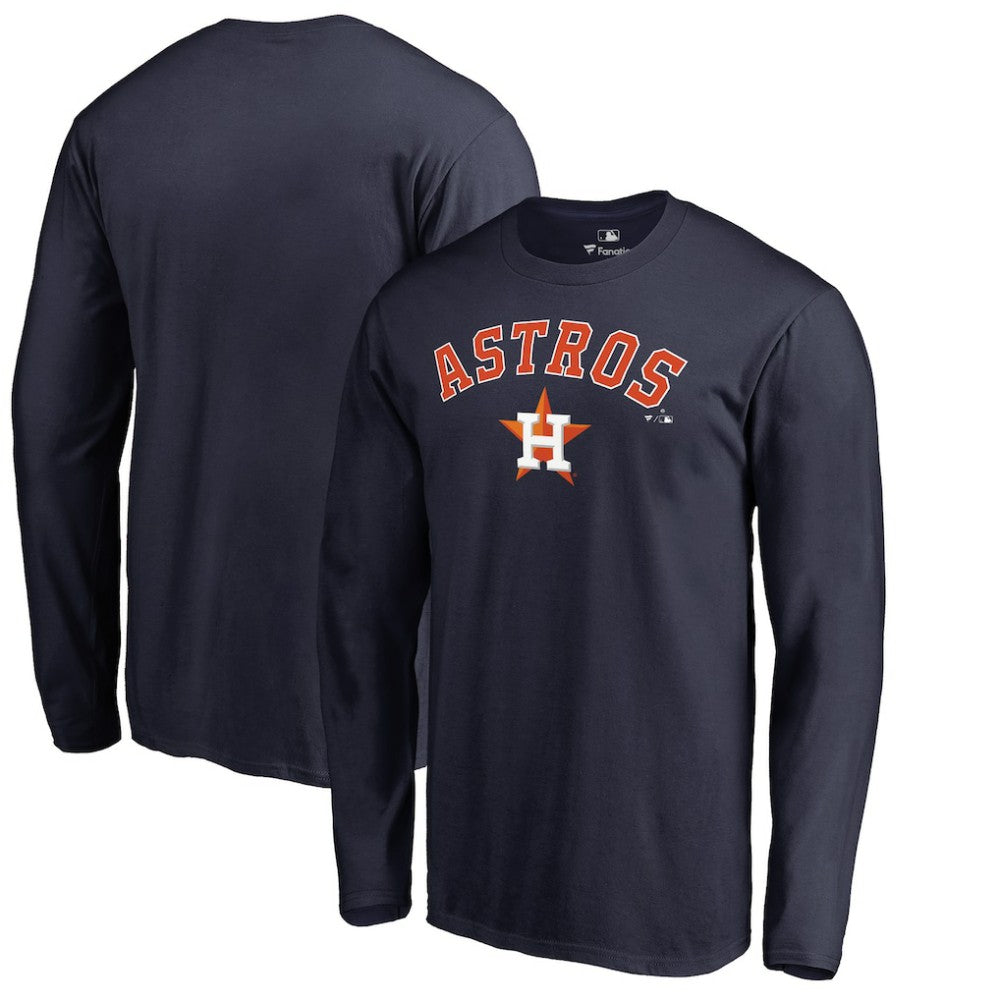 Houston Astros Team Lockup Long Sleeve T-Shirt Navy