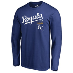 Kansas City Royals Team Lockup Long Sleeve T-Shirt Royal