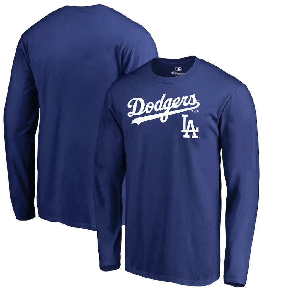 Los Angeles Dodgers Team Lockup Long Sleeve T-Shirt Royal