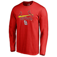 St. Louis Cardinals Team Lockup Long Sleeve T-Shirt Red