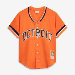 Kirk Gibson Detroit Tigers Cooperstown Collection Mesh Batting Practice Button-Up Jersey - Orange