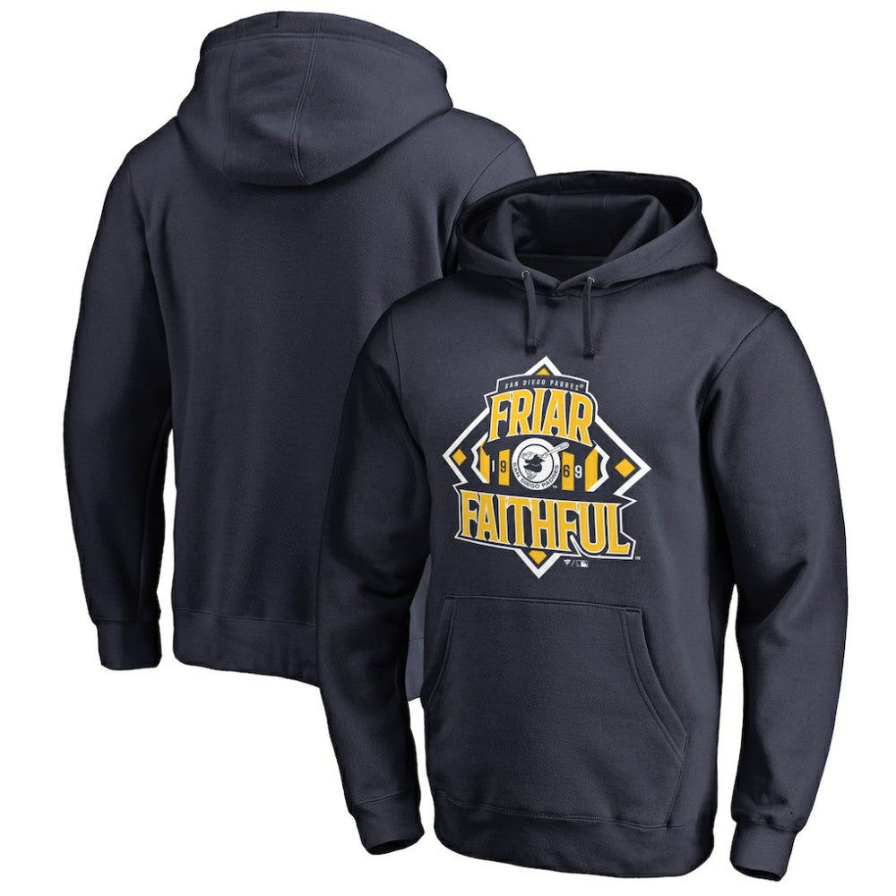 San Diego Padres Hometown Collection Friar Faithful Pullover Hoodie Navy