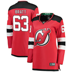 Jesper Bratt New Jersey Devils Fanatics Women's Home Breakaway Player Jersey Red
