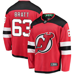 Jesper Bratt New Jersey Devils Fanatics Home Breakaway Player Jersey Red