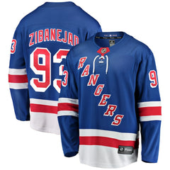 Mika Zibanejad New York Rangers Fanatics Home Breakaway Player Jersey Blue