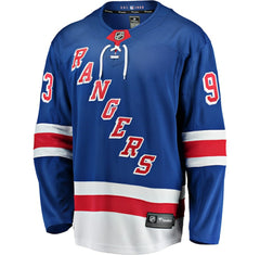 Mika Zibanejad New York Rangers Fanatics Home Breakaway Player Jersey Blue