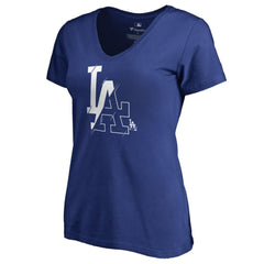Los Angeles Dodgers Women's X-Ray V-Neck T-Shirt Royal