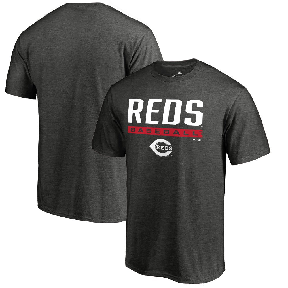 Cincinnati Reds Win Stripe T-Shirt Ash
