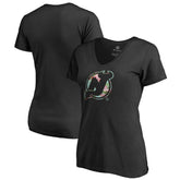 New Jersey Devils Women's Lovely V-Neck T-Shirt Black