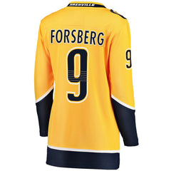 Filip Forsberg Nashville Predators Fanatics Women's Breakaway Player Jersey Gold