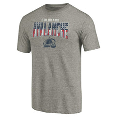Colorado Avalanche Freedom Tri-Blend T-Shirt Heathered Gray