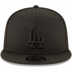 Los Angeles Dodgers Black on Black 9FIFTY Team Snapback Adjustable Hat Black | New Era