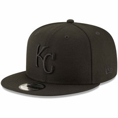 Kansas City Royals Black on Black 9FIFTY Team Snapback Adjustable Hat Black | New Era