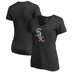 Chicago White Sox Women's Lovely V-Neck T-Shirt Black