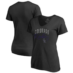 Colorado Rockies Women's Graceful V-Neck T-Shirt Black