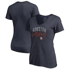 Houston Astros Women's Graceful V-Neck T-Shirt Navy