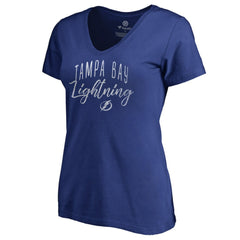 Tampa Bay Lightning Women's Graceful V-Neck T-Shirt Blue